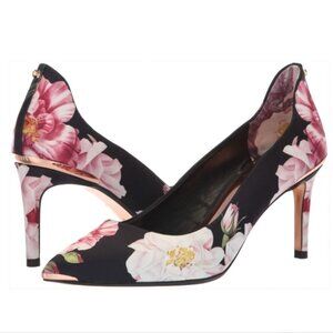 TED BAKER | Charmesa Pumps Heels Shoes Floral Black Pink sz 36